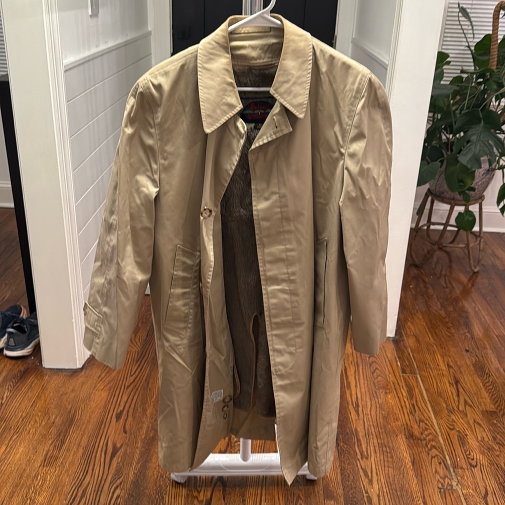 ❤️ 6 for 20 ❤️ Vintage Botany trench weathertopper beige fur lined size 38